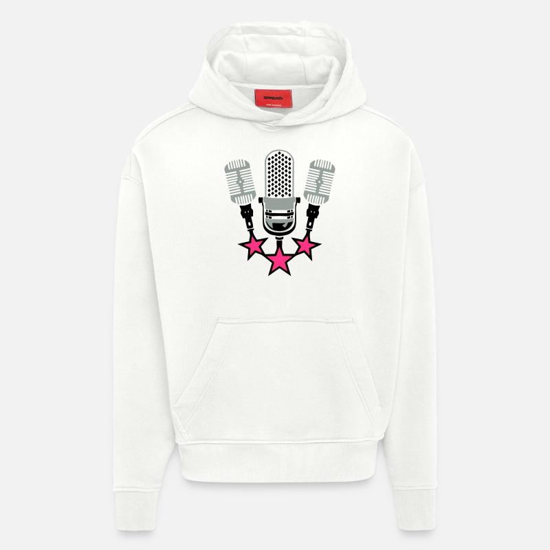 old microphone microphone 20063 - Hoodie- made by SPREAD - OFF WHITE
