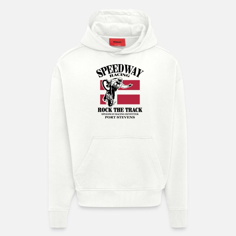 Speedway - Denmark - Sweat à capuche bio épais oversize fabriqué en UE - OFF WHITE