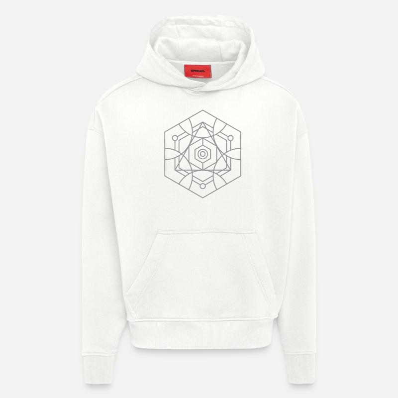 Sacred Geometry, Mandala, Cosmic Pattern - Hoodie- made by SPREAD  - OFF WHITE
