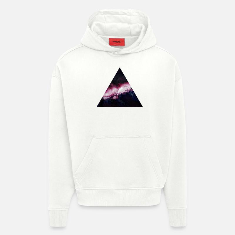 triangle galaxy galaxie du triangle - Sweat à capuche bio épais oversize fabriqué en UE - OFF WHITE