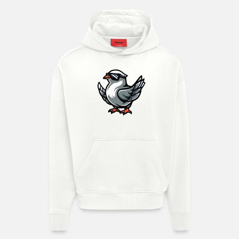 Taube Vogel Cool Comic - Hoodie- made by SPREAD  - OFF WHITE