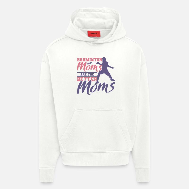 Lustige Badminton Mutter - Hoodie- made by SPREAD  - OFF WHITE