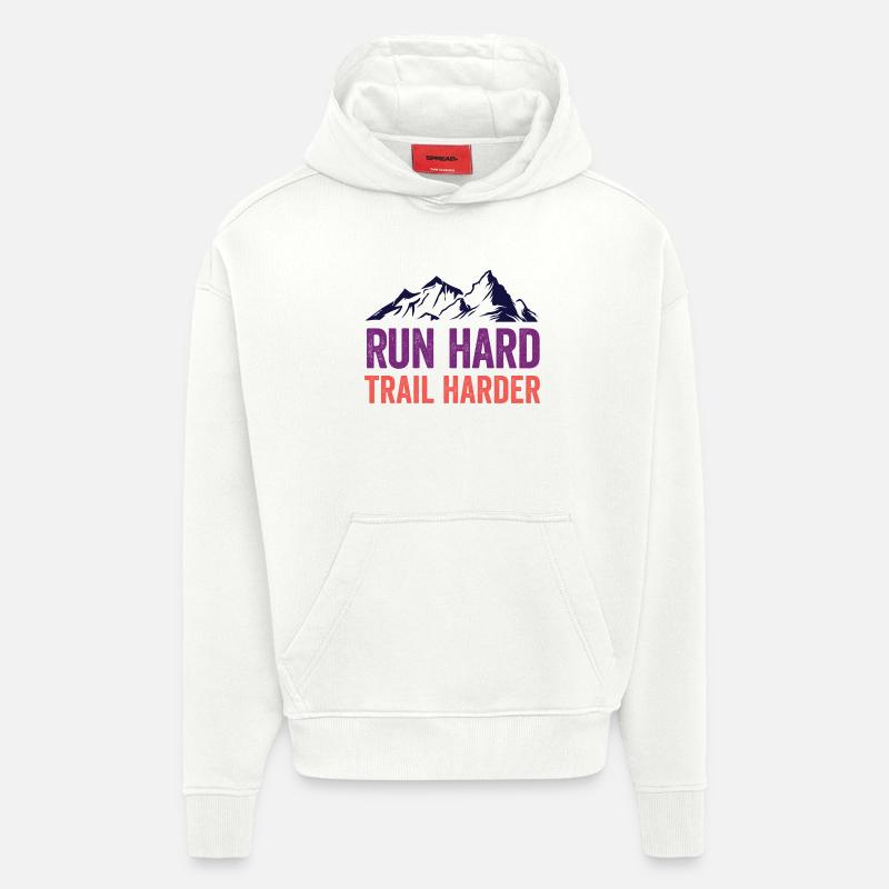 Laufen Sie hart. Härterer Trail. - Hoodie- made by SPREAD  - OFF WHITE