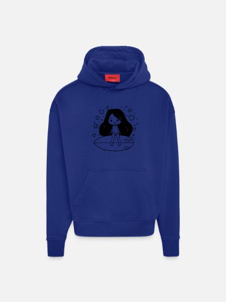 Cartoon Surfer - Hoodie- made by SPREAD  - OFF WHITE