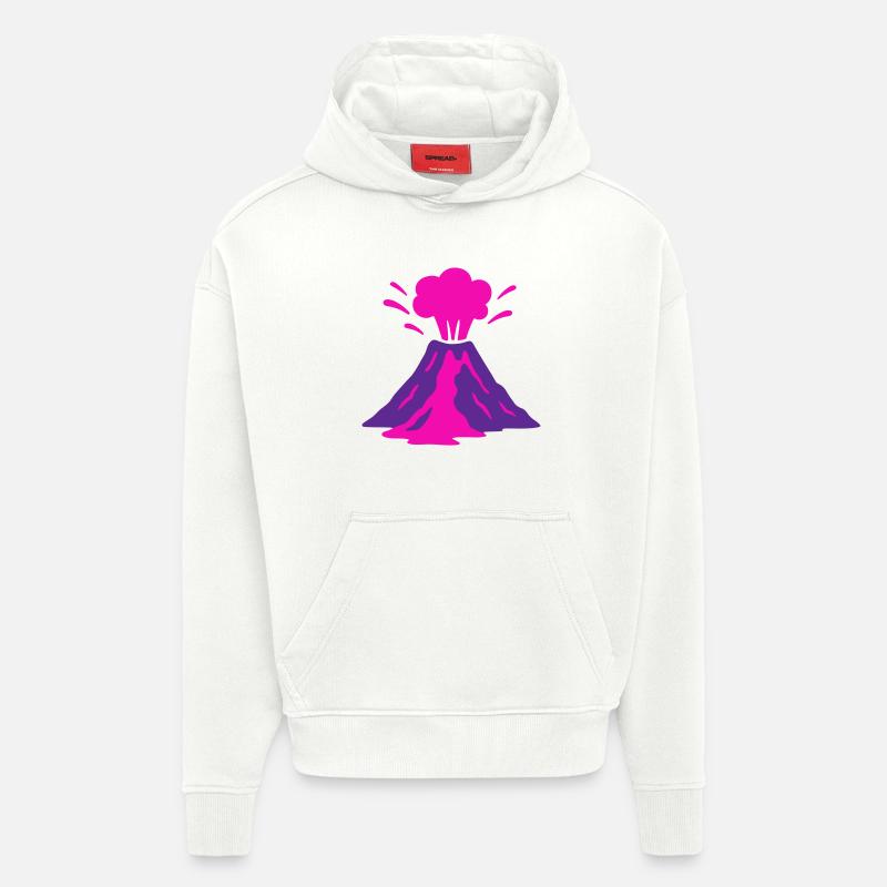 Vulkanausbruch in pink - Hoodie- made by SPREAD  - OFF WHITE