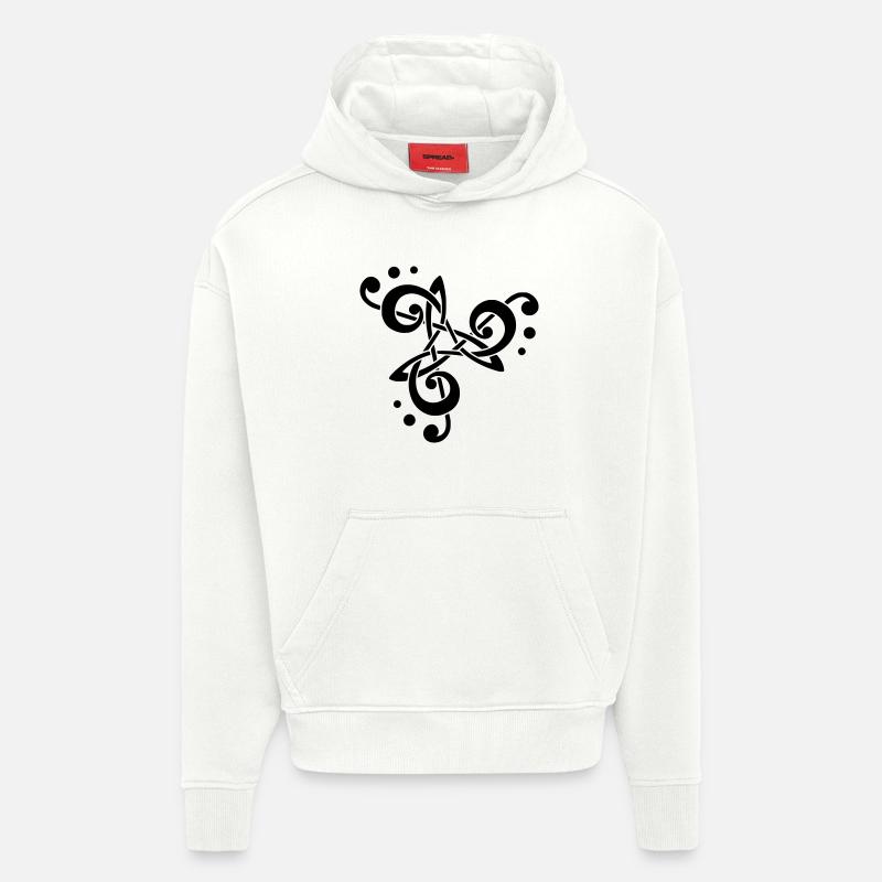Musikalische Note in Triskelion - Hoodie- made by SPREAD  - OFF WHITE