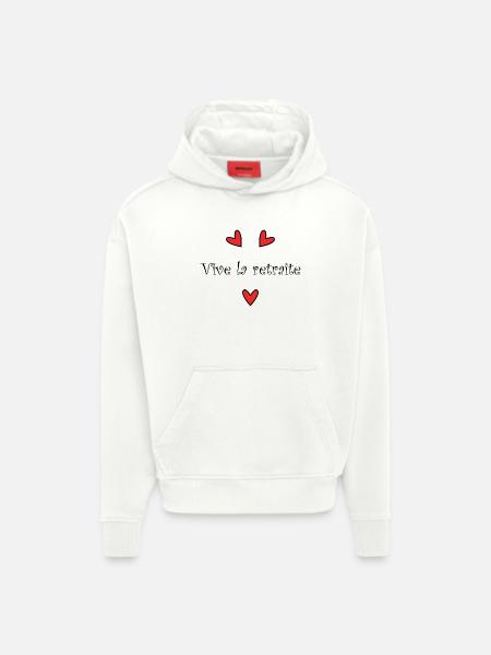 RETIREMENT. RETIREMENT. RETIRED. RETIREMENT - Hoodie- made by SPREAD - OFF WHITE