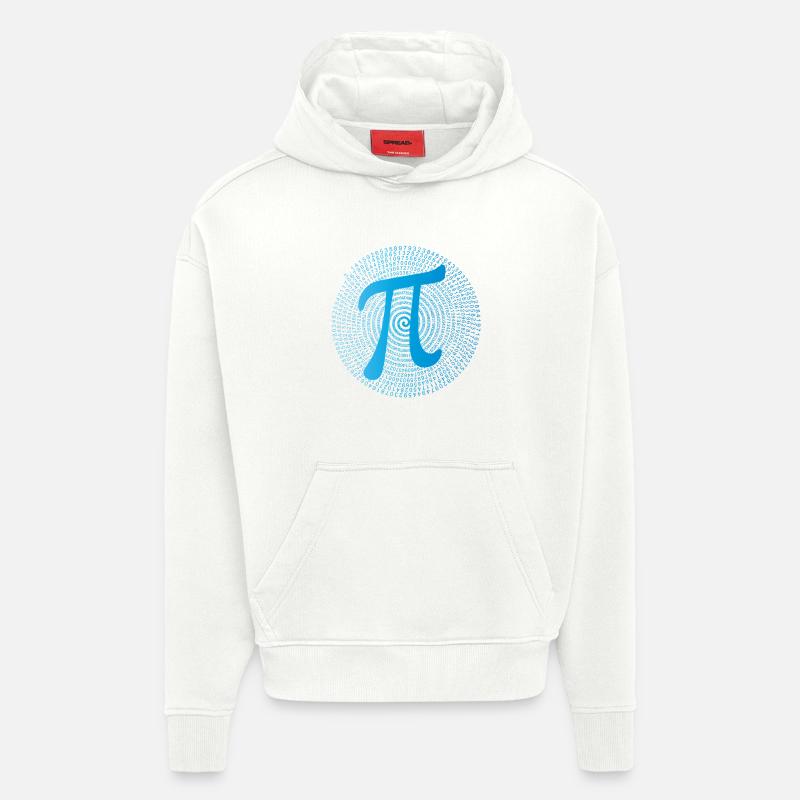 π (pi) in Data Spiral - Hoodie- made by SPREAD  - OFF WHITE