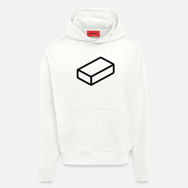 brique - Sweat à capuche bio épais oversize fabriqué en UE - OFF WHITE