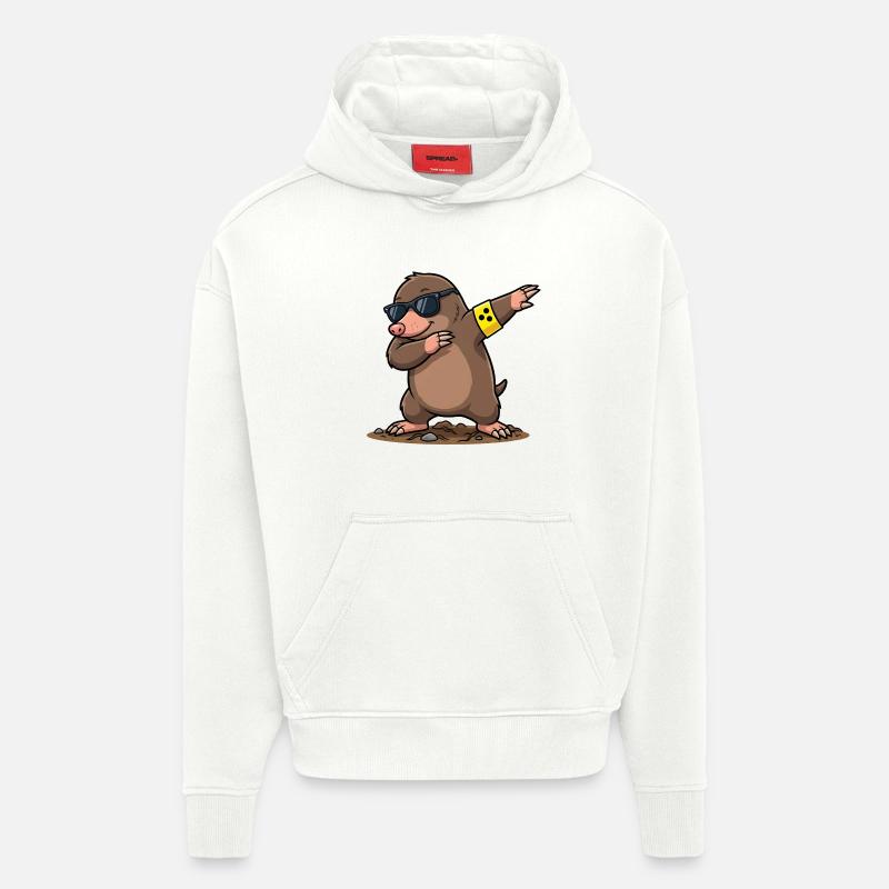 Dabbing Mole - Hoodie- made by SPREAD - OFF WHITE