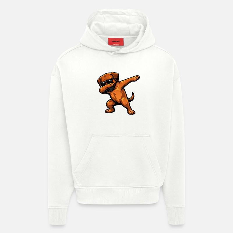 Dabbing Rhodesian Ridgeback - Hoodie- made by SPREAD - OFF WHITE