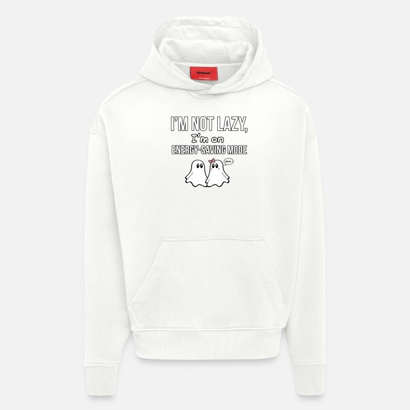 CITATIONS DE GHOST 08 - Sweat à capuche bio épais oversize fabriqué en UE - OFF WHITE