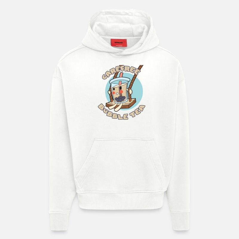 Sorgloser Bubble Tea - Hoodie- made by SPREAD  - OFF WHITE