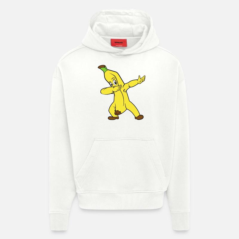 Dabbing Dab Banane - Sweat à capuche bio épais oversize fabriqué en UE - OFF WHITE