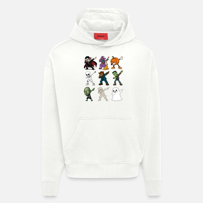 Funny Halloween Characters Dabbing - Hoodie- made by SPREAD  - OFF WHITE