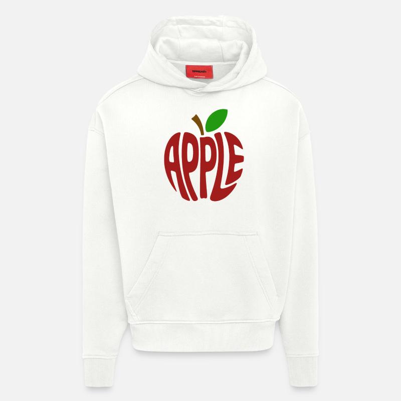 Pomme - Logo Cool Fruit - Sweat à capuche bio épais oversize fabriqué en UE - OFF WHITE