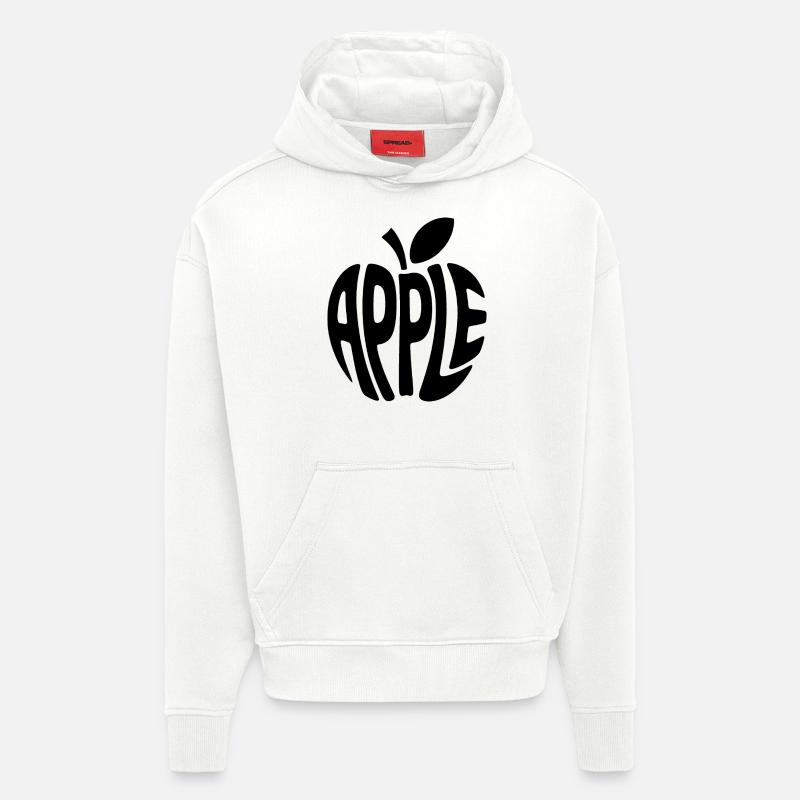 Pomme - Logo Cool Fruit - Sweat à capuche bio épais oversize fabriqué en UE - OFF WHITE