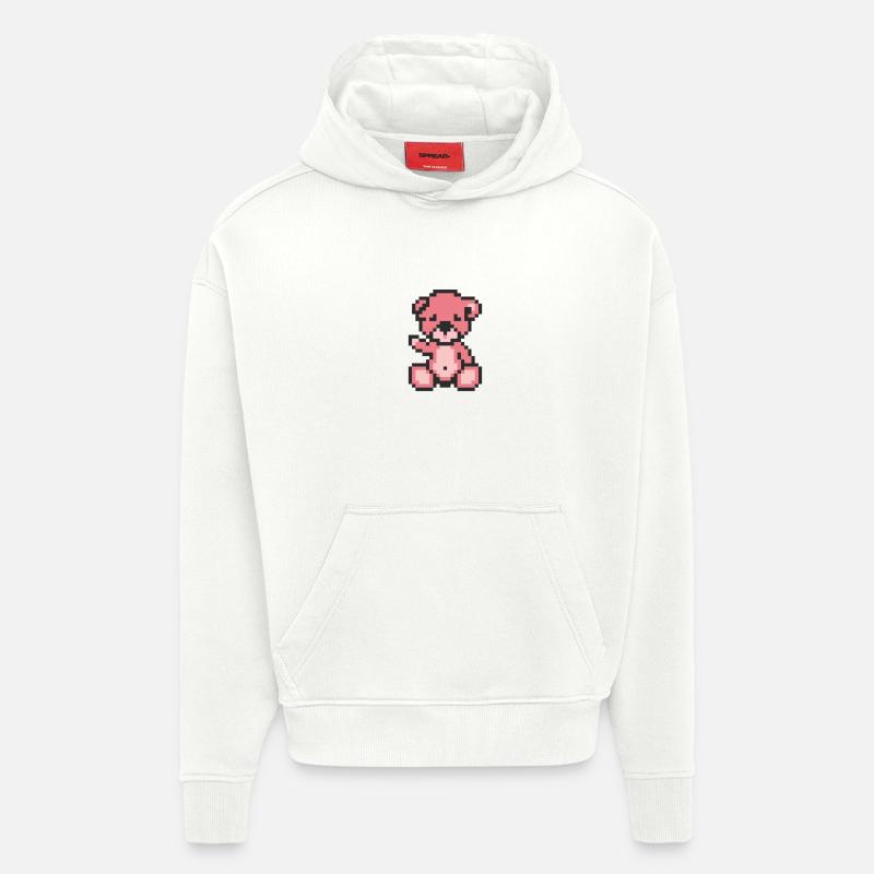 Pixel Bear Candy - Hoodie- made by SPREAD  - OFF WHITE