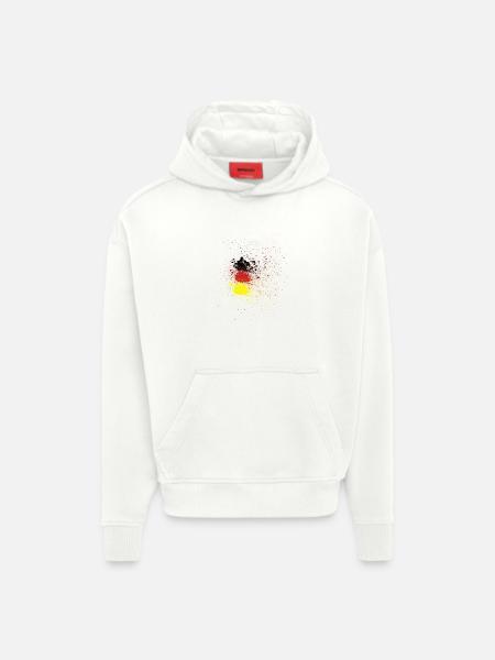 Deutschlandflagge Spray Style - Hoodie- made by SPREAD - OFF WHITE