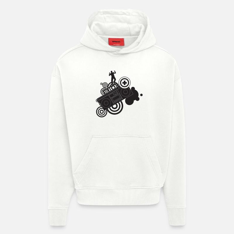 Hip Hop et Funky - Sweat à capuche bio épais oversize fabriqué en UE - OFF WHITE