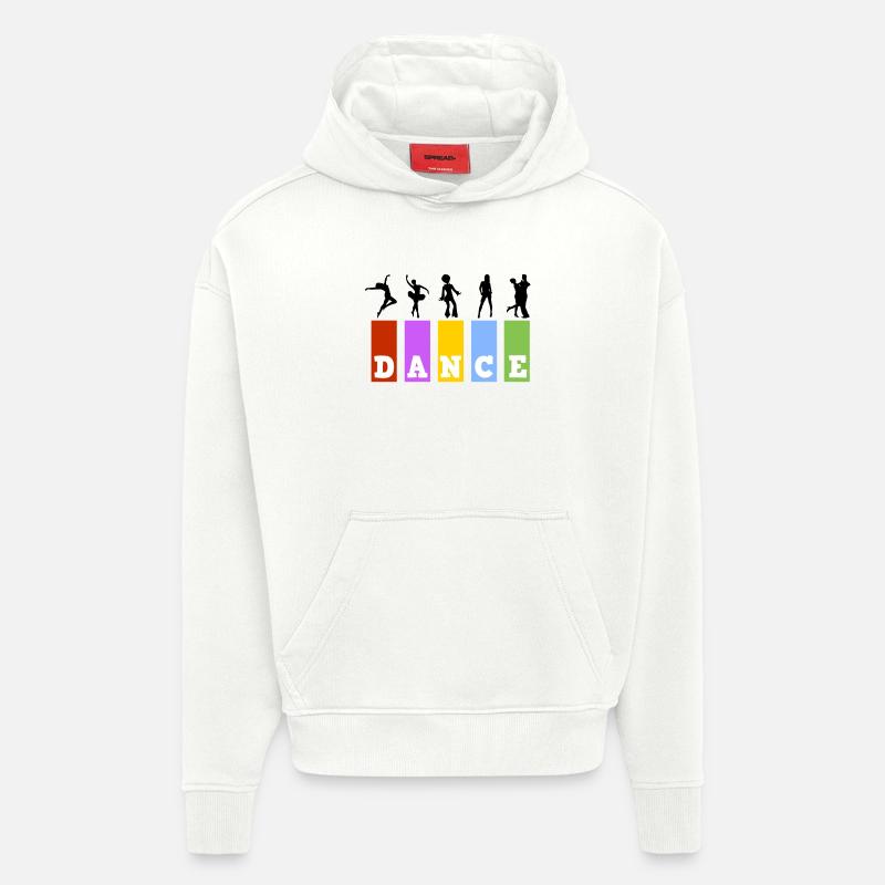 danse - Sweat à capuche bio épais oversize fabriqué en UE - OFF WHITE
