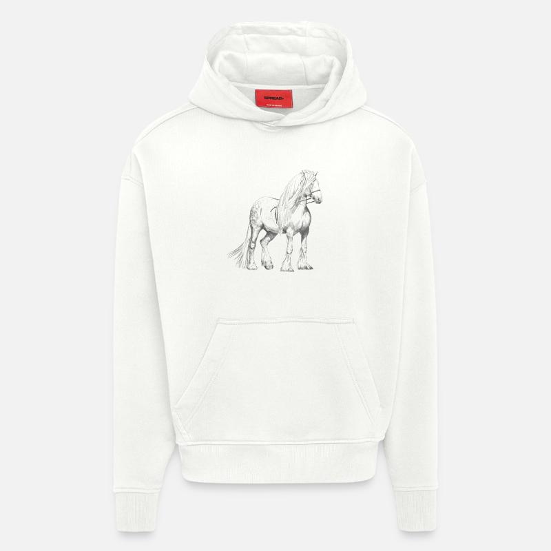 Kaltblüter - Sweat à capuche bio épais oversize fabriqué en UE - OFF WHITE