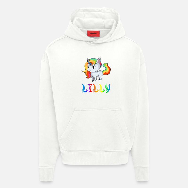 Lilly Einhorn - Hoodie- made by SPREAD  - OFF WHITE