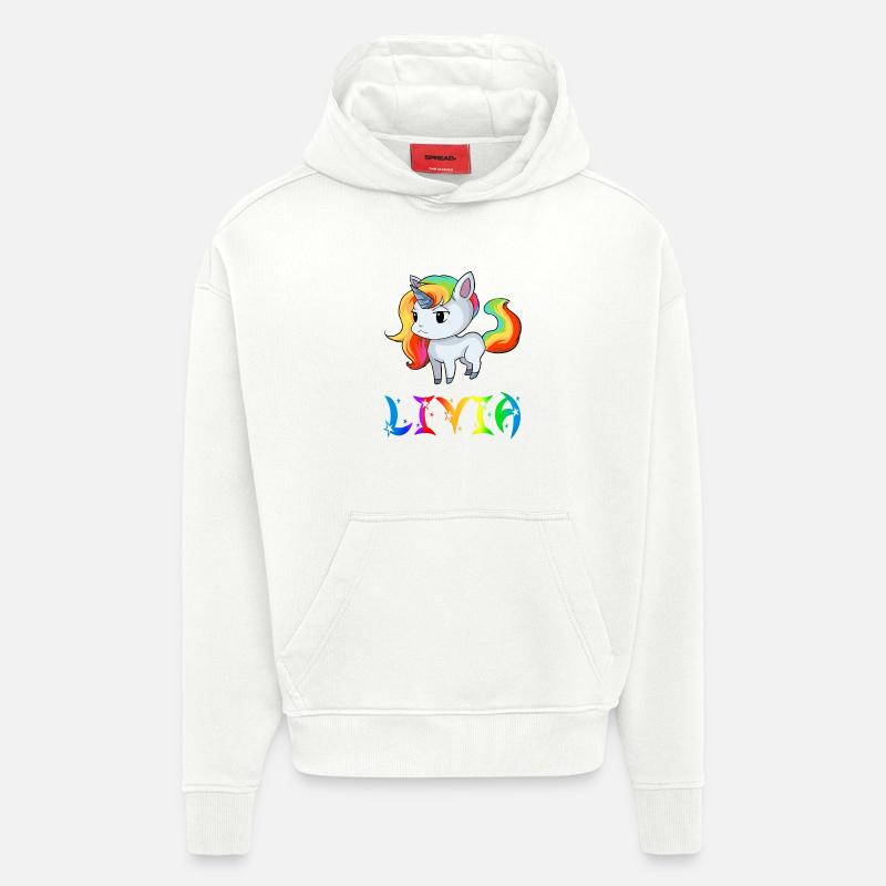 Livia Einhorn - Sweat à capuche bio épais oversize fabriqué en UE - OFF WHITE