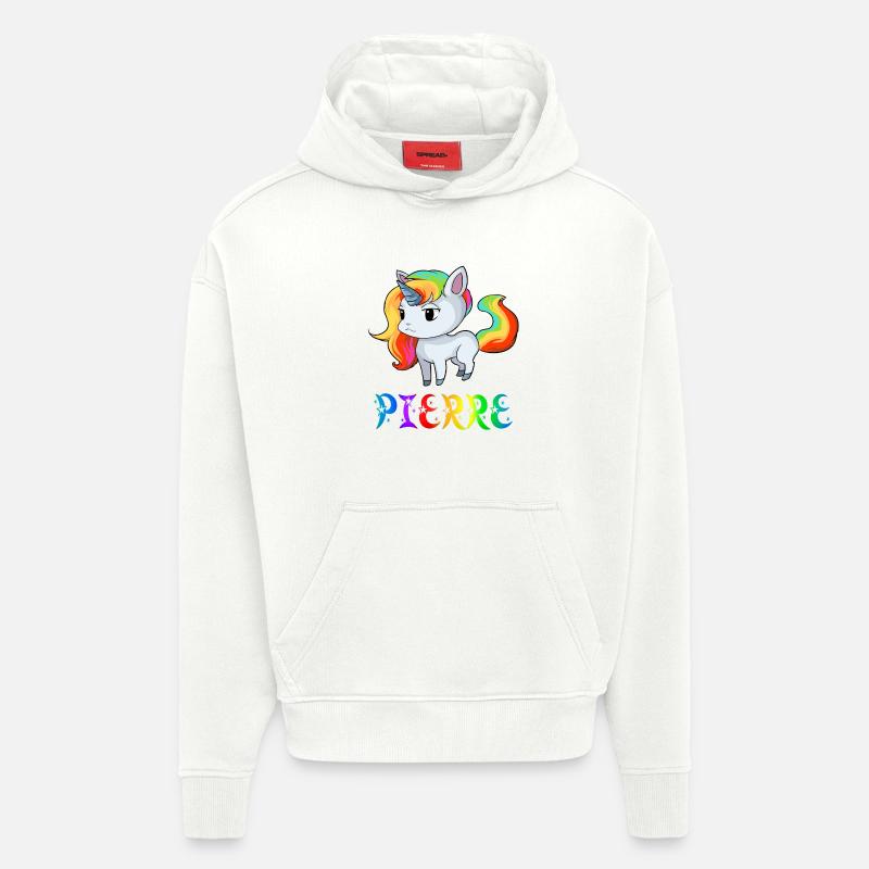 Einhorn Pierre - Hoodie- made by SPREAD  - OFF WHITE