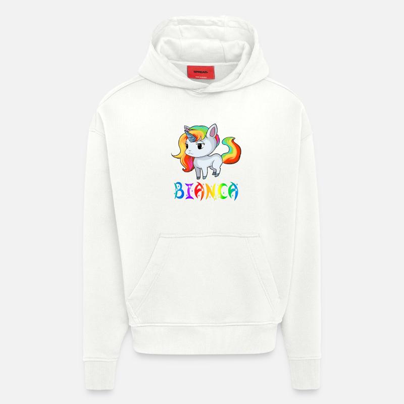 Einhorn Bianca - Sweat à capuche bio épais oversize fabriqué en UE - OFF WHITE