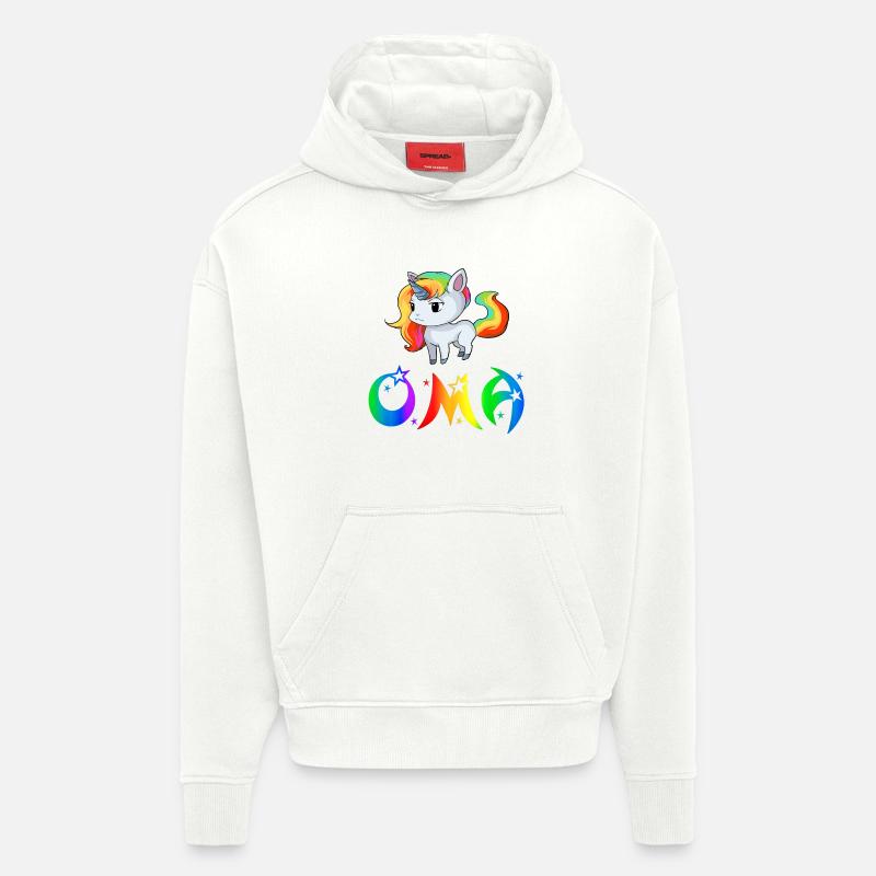 Einhorn Oma - Hoodie- made by SPREAD  - OFF WHITE