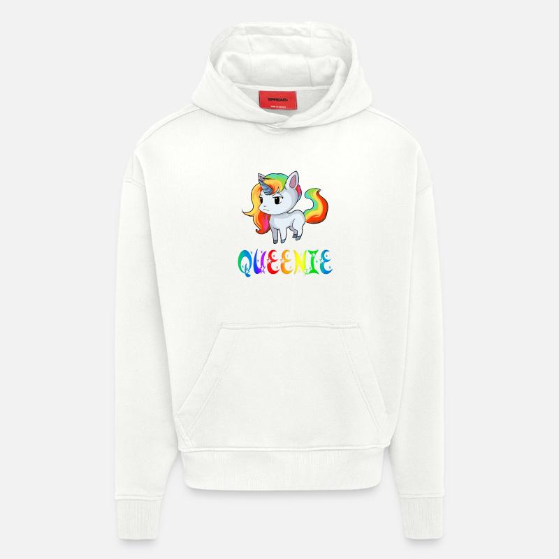 Unicorn Queenie - Sweat à capuche bio épais oversize fabriqué en UE - OFF WHITE