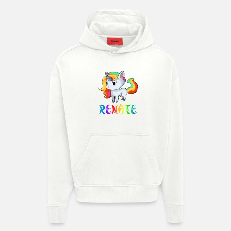 Unicorn Renate - Sweat à capuche bio épais oversize fabriqué en UE - OFF WHITE