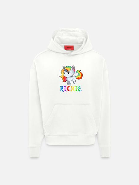 Unicorn Richie - Sweat à capuche bio épais oversize fabriqué en UE - OFF WHITE
