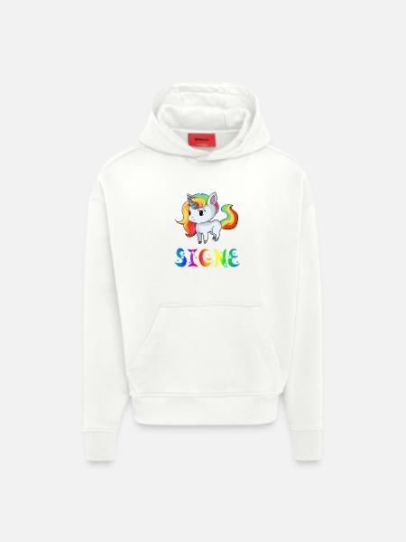 Unicorn Signe - Hoodie- made by SPREAD - OFF WHITE