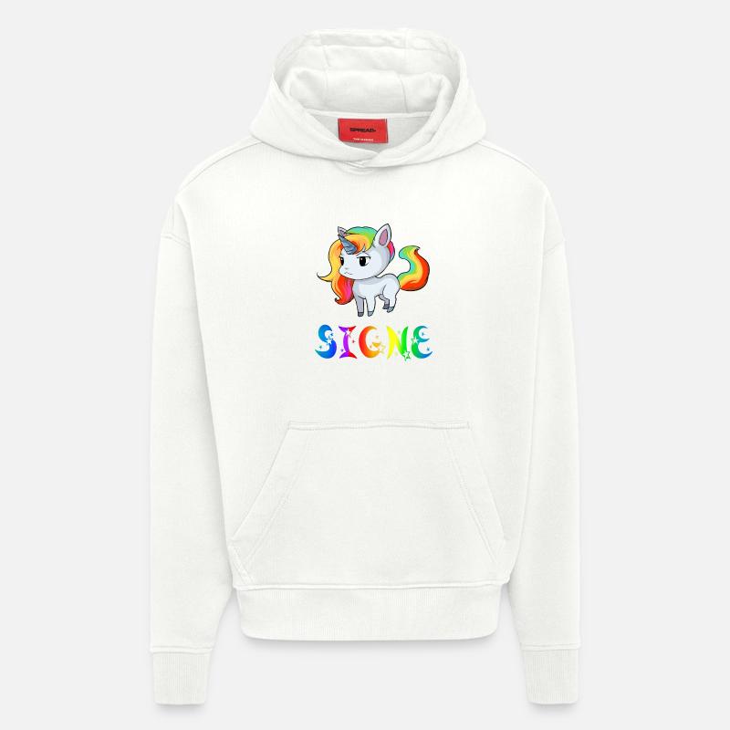 Unicorn Signe - Sweat à capuche bio épais oversize fabriqué en UE - OFF WHITE