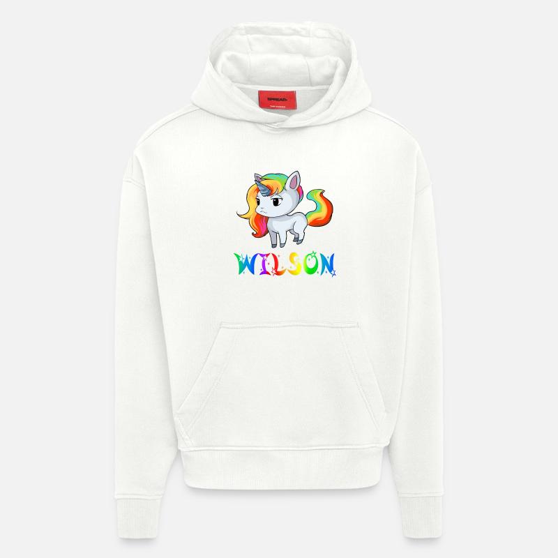 Unicorn Wilson - Sweat à capuche bio épais oversize fabriqué en UE - OFF WHITE