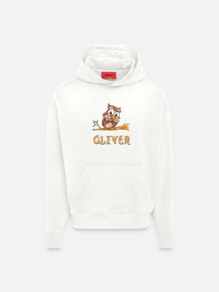 Owl Oliver - Hoodie- made by SPREAD - OFF WHITE