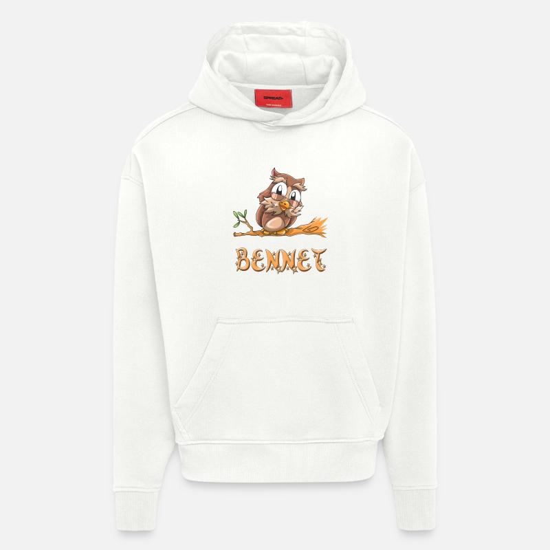 Eule Bennet - Hoodie- made by SPREAD  - OFF WHITE