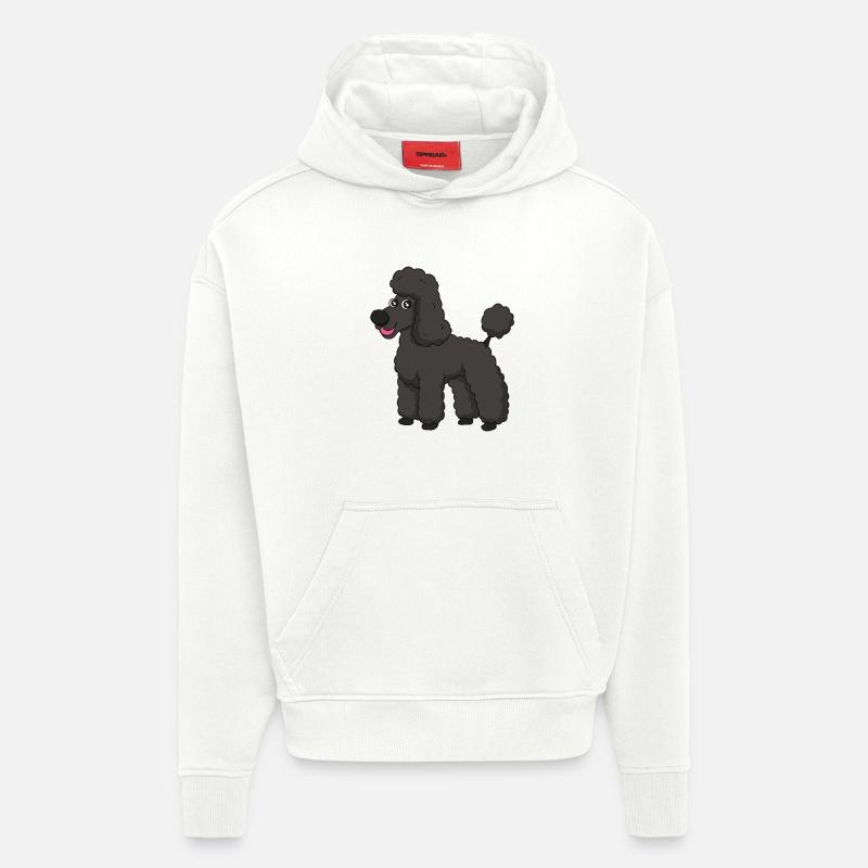caniche doux - Sweat à capuche bio épais oversize fabriqué en UE - OFF WHITE