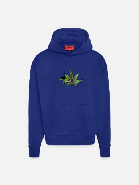 cannabis - Sweat à capuche bio épais oversize fabriqué en UE - OFF WHITE