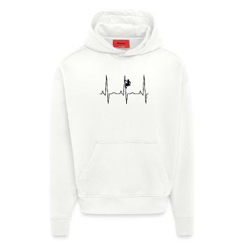 Grimpeur - Sweat à capuche bio épais oversize fabriqué en UE - OFF WHITE - Devant