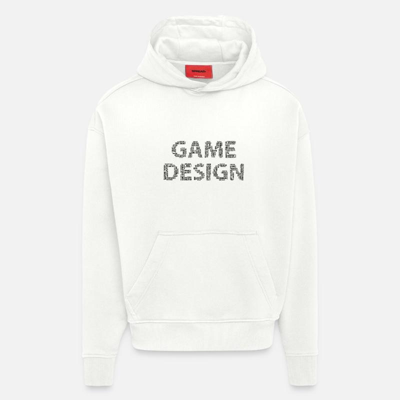 Conception du jeu - Sweat à capuche bio épais oversize fabriqué en UE - OFF WHITE