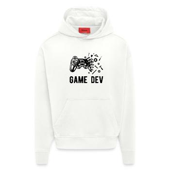 Game Dev - Sweat à capuche bio épais oversize fabriqué en UE - OFF WHITE - Devant