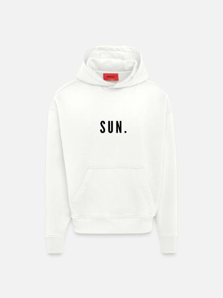 Minimal SUN. Design – Sun Sunday Sunday - Hoodie- made by SPREAD - OFF WHITE