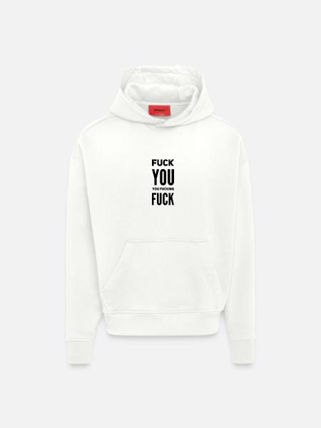 F*ck You Quote – Sarcasm & Attitude - Hoodie- made by SPREAD  - OFF WHITE
