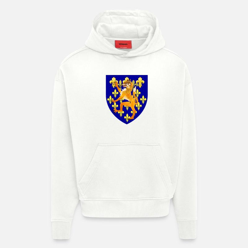 Haldel-Wappen Wolf - Hoodie- made by SPREAD  - OFF WHITE