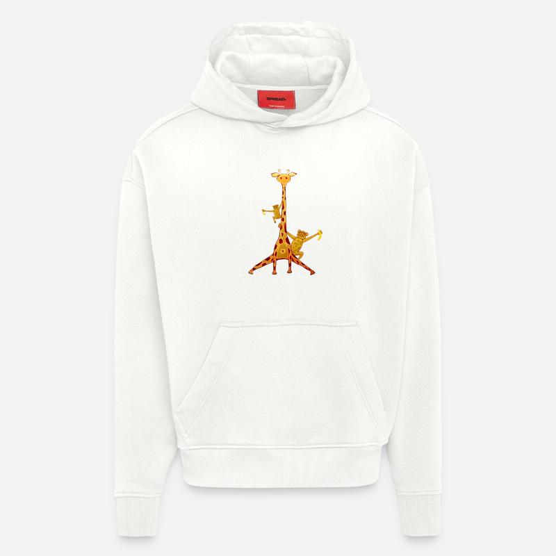 Fun Zoo - Sweat à capuche bio épais oversize fabriqué en UE - OFF WHITE