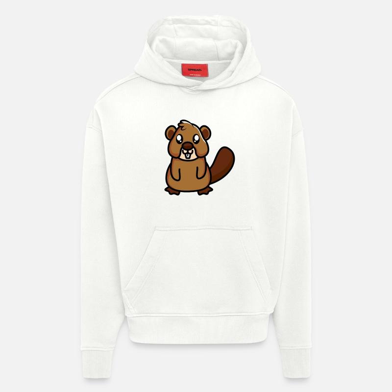 Biber - Hoodie- made by SPREAD  - OFF WHITE