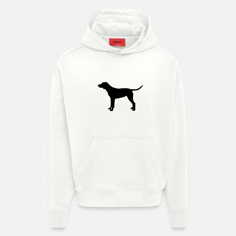 CHIEN - Sweat à capuche bio épais oversize fabriqué en UE - OFF WHITE